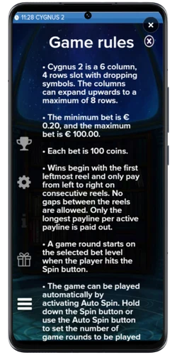 XBet Casino Cygnus2 Slot auf der Startseite