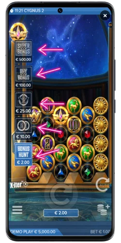 Cygnus 2 slot in der XBet Casino Suche finden